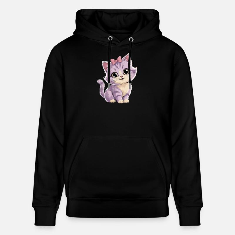 Chaton avec arc - personnalisable - Sweat à capuche bio CRUISER Stanley/Stella Unisexe - noir