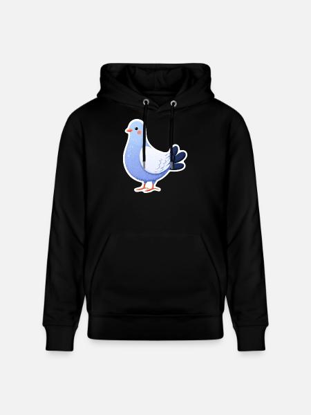 Blue Dove Sticker Illustration - Stanley/Stella CRUISER Unisex Organic Hoodie - black
