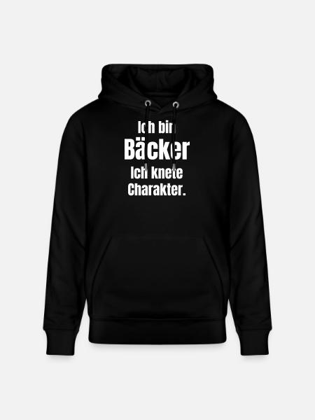 I'm a baker. I knead character. - Stanley/Stella CRUISER Unisex Organic Hoodie - black