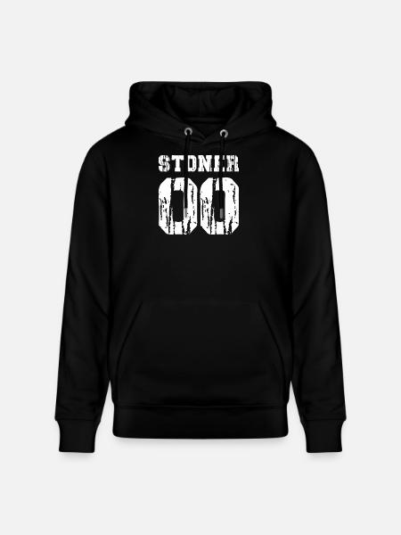 Stoner 00 Grunge Typography - Stanley/Stella CRUISER Unisex Organic Hoodie - black