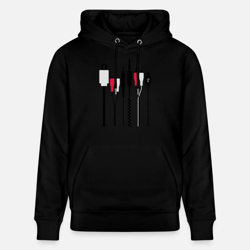Audio und Strom Stecker - Stanley/Stella Unisex Bio-Hoodie CRUISER - Schwarz