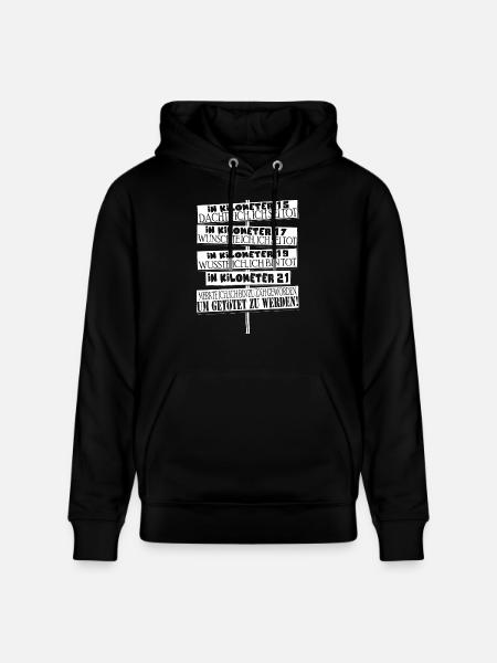 Halbmarathon-Läufer - Stanley/Stella Unisex Bio-Hoodie CRUISER - Schwarz