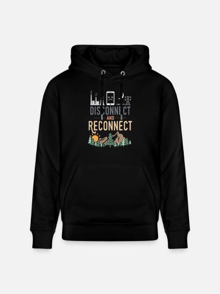 Disconnect And Reconnect - Stanley/Stella CRUISER Unisex Organic Hoodie - black