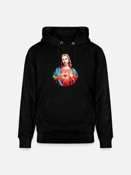 Jesus Kristus | Jesus Kristus - Ekologisk luvtröja CRUISER unisex från Stanley/Stella - svart