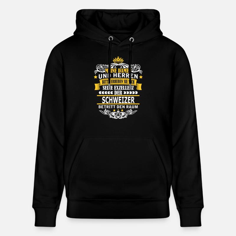 SCHWEIZER - Stanley/Stella Unisex Bio-Hoodie CRUISER  - Schwarz