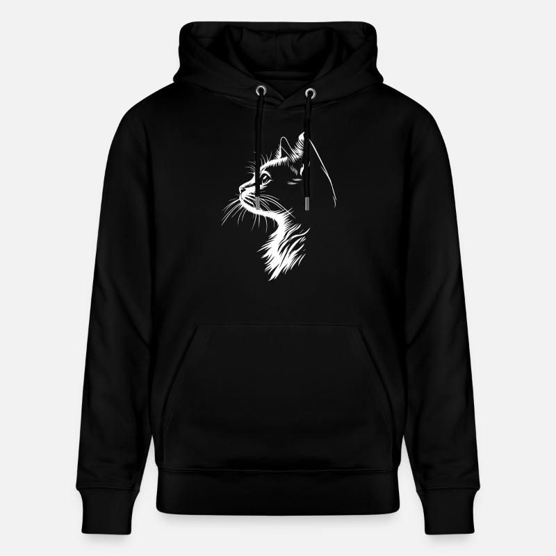 Silhouette de chat - Sweat à capuche bio CRUISER Stanley/Stella Unisexe - noir