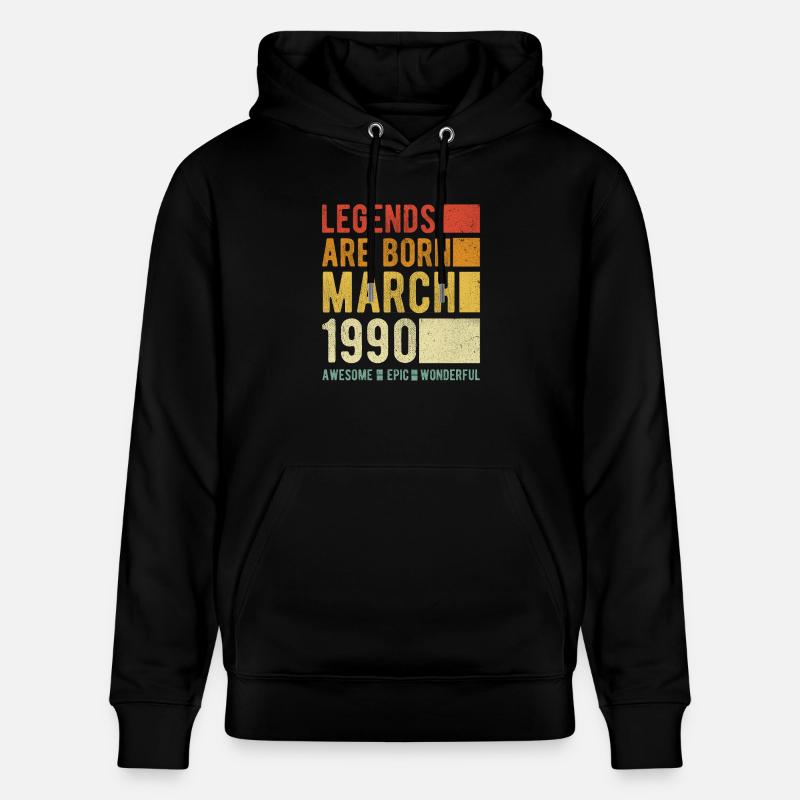 Anniversaire Mars 1990 - Sweat à capuche bio CRUISER Stanley/Stella Unisexe - noir