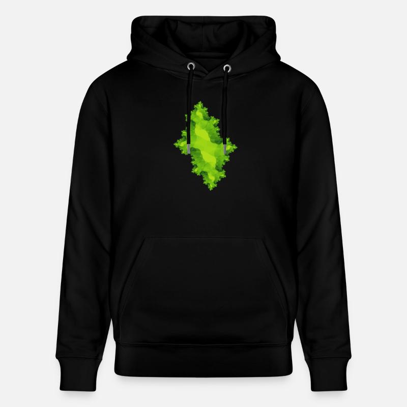fraktal gruen - Stanley/Stella Unisex Bio-Hoodie CRUISER - Schwarz