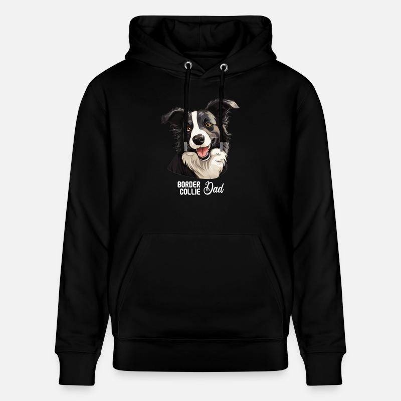 Chien Border Collie - Sweat à capuche bio CRUISER Stanley/Stella Unisexe - noir
