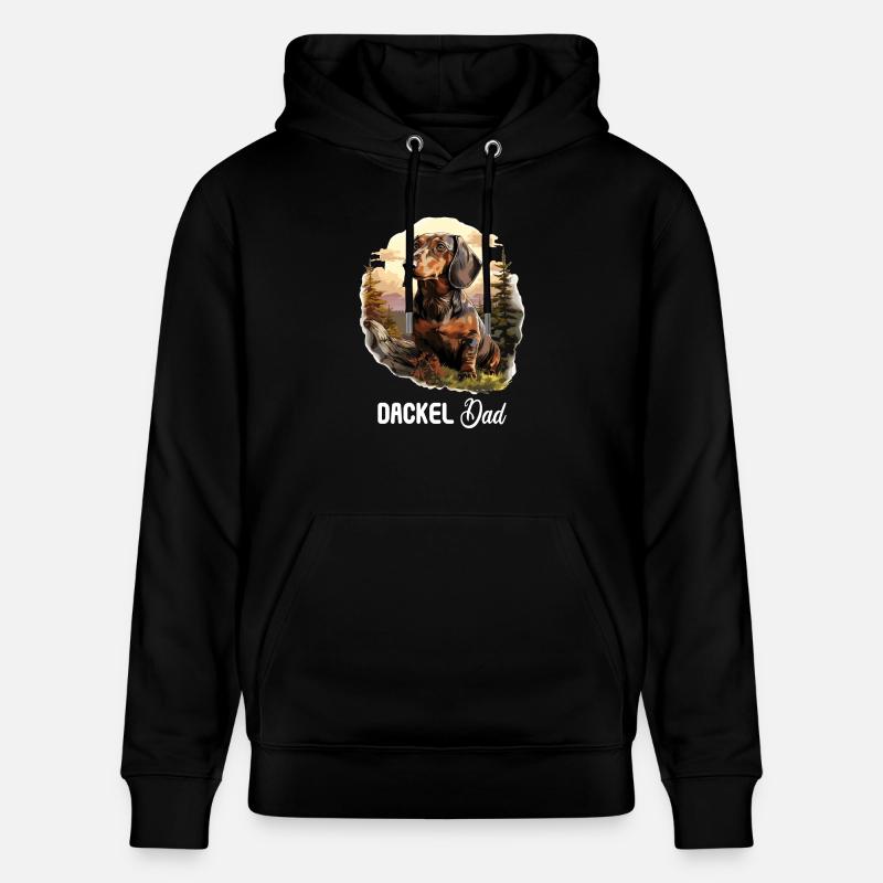 Chien teckel - Sweat à capuche bio CRUISER Stanley/Stella Unisexe - noir