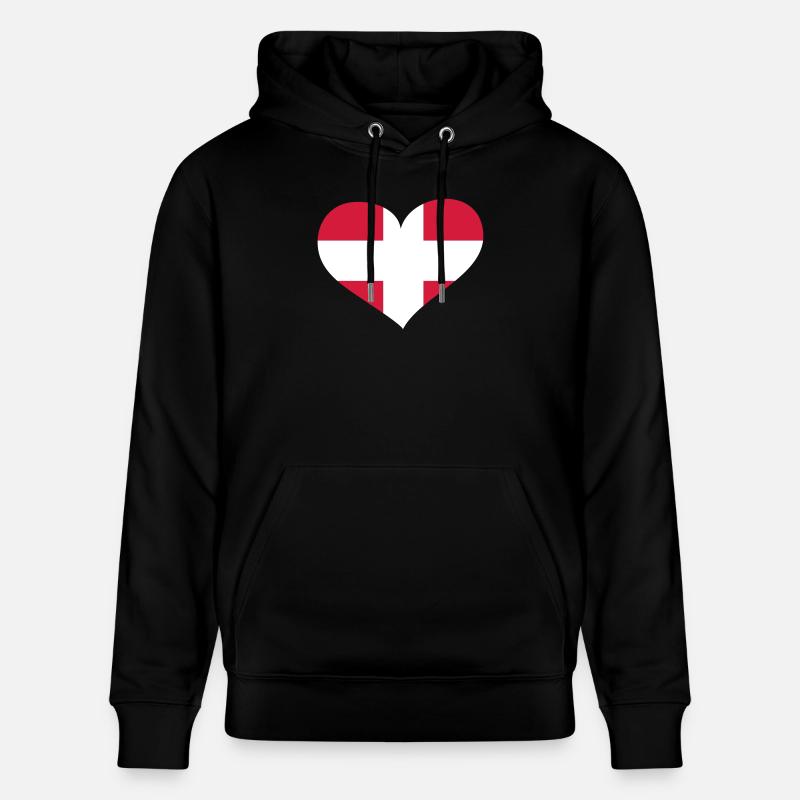 Dänemark Herz; Heart Denmark - Sweat à capuche bio CRUISER Stanley/Stella Unisexe - noir