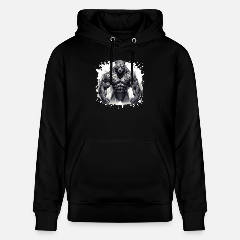 Muscles léopard - Sweat à capuche bio CRUISER Stanley/Stella Unisexe - noir