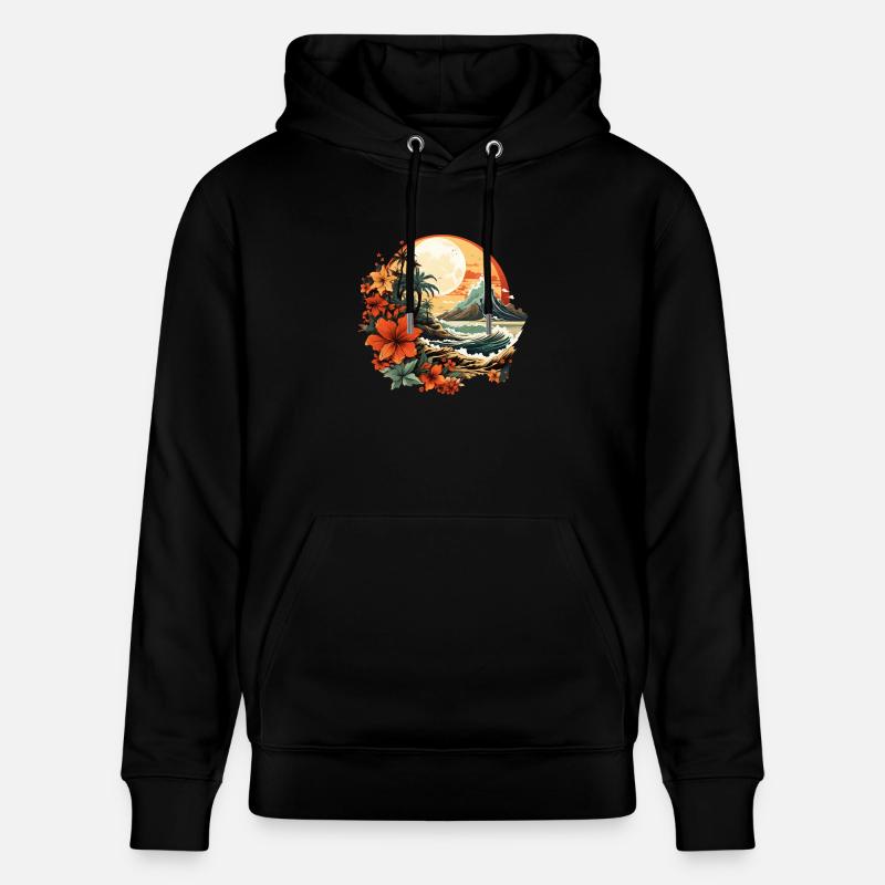 Tropical - Sweat à capuche bio CRUISER Stanley/Stella Unisexe - noir