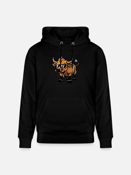Stier Cool Tier - Stanley/Stella Unisex Bio-Hoodie CRUISER - Schwarz