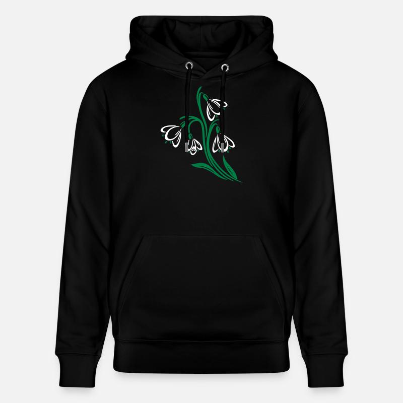 Perce-neige printemps fleurs printemps fleurs - Sweat à capuche bio CRUISER Stanley/Stella Unisexe - noir