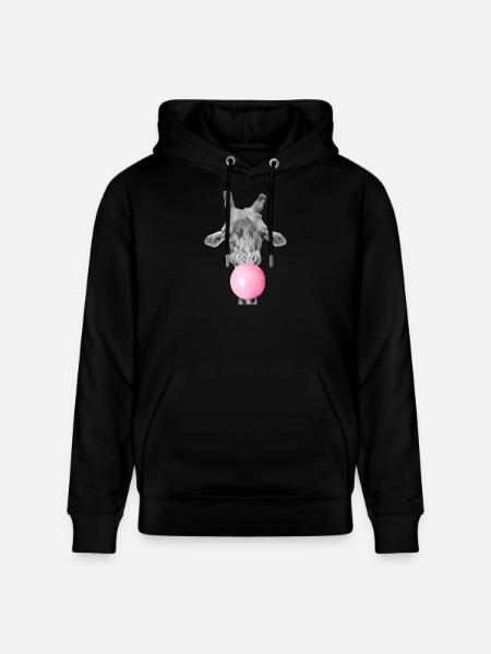 Giraffe und kaugummi - Stanley/Stella Unisex Bio-Hoodie CRUISER - Schwarz