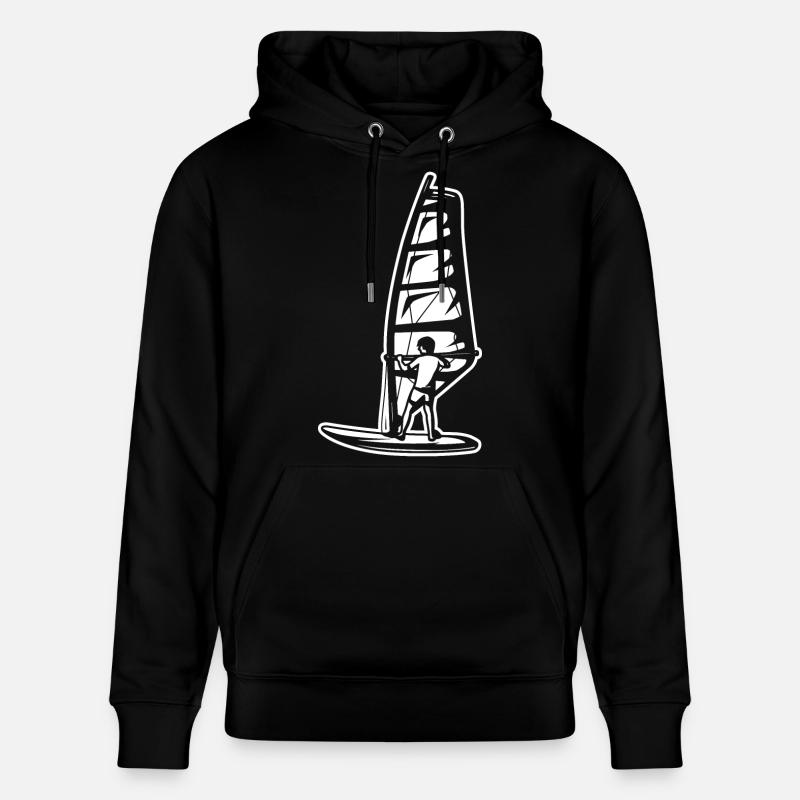 Windsurfer Junge - Stanley/Stella Unisex Bio-Hoodie CRUISER  - Schwarz