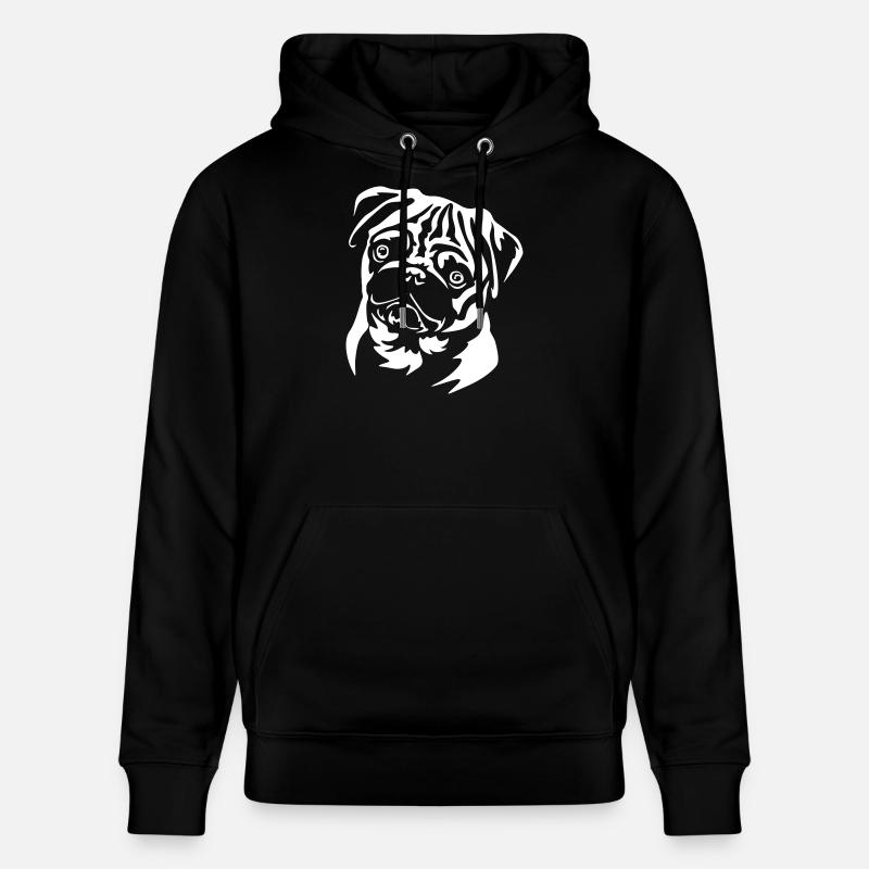 Pug Head « Black Edition » - Sweat à capuche bio CRUISER Stanley/Stella Unisexe - noir