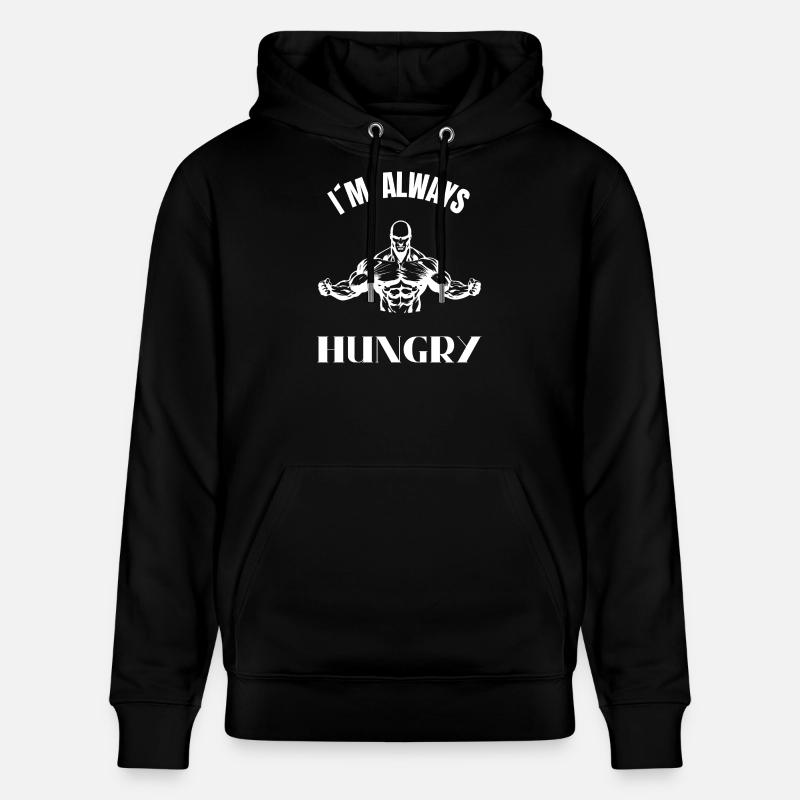 Ich bin immer hungrig – Muskelstatue - Stanley/Stella Unisex Bio-Hoodie CRUISER - Schwarz
