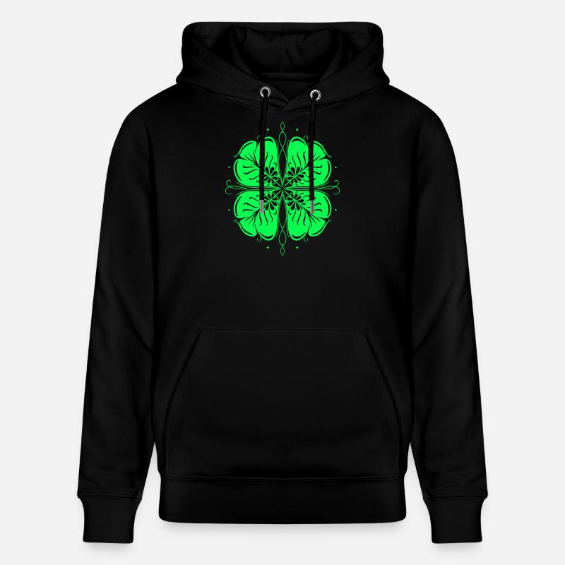 Klee St Patricks Day Kleeblatt - Stanley/Stella Unisex Bio-Hoodie CRUISER - Schwarz