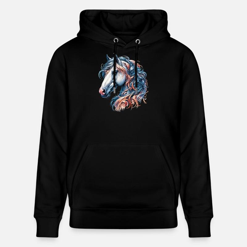 Pferd - Stanley/Stella Unisex Bio-Hoodie CRUISER - Schwarz