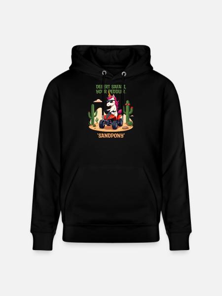 Desert Unicorn - Stanley/Stella CRUISER Unisex Organic Hoodie - black