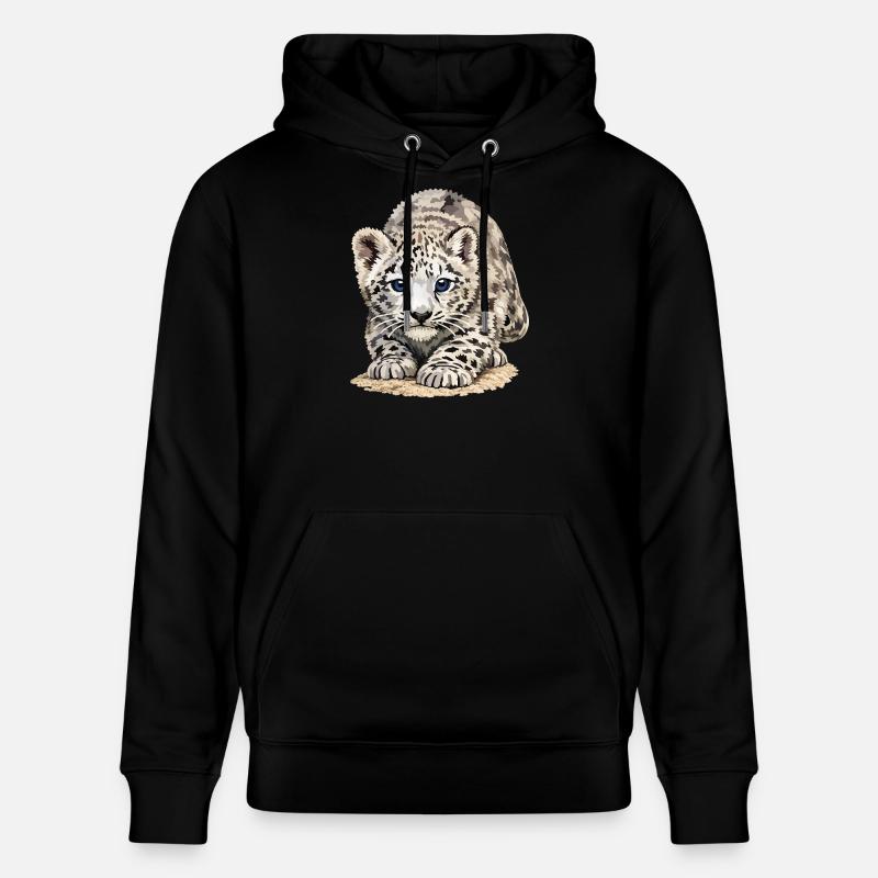 Sia Léopard des neiges - Sweat à capuche bio CRUISER Stanley/Stella Unisexe - noir