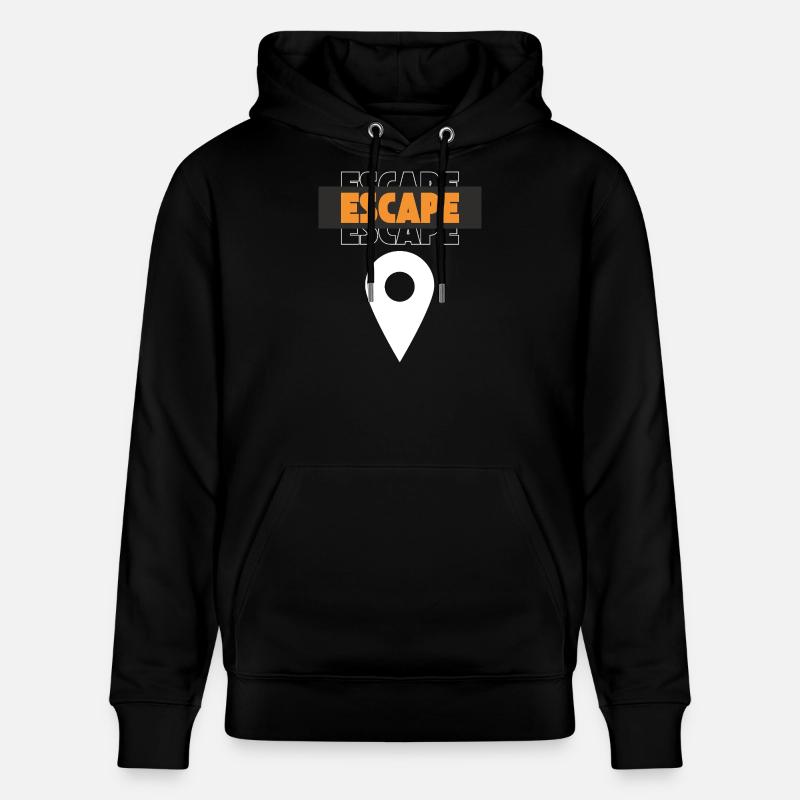 Escape Map-Pin-Design - Stanley/Stella Unisex Bio-Hoodie CRUISER  - Schwarz