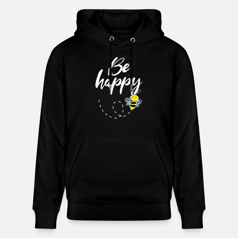 Be Happy Bee - Sweat à capuche bio CRUISER Stanley/Stella Unisexe - noir
