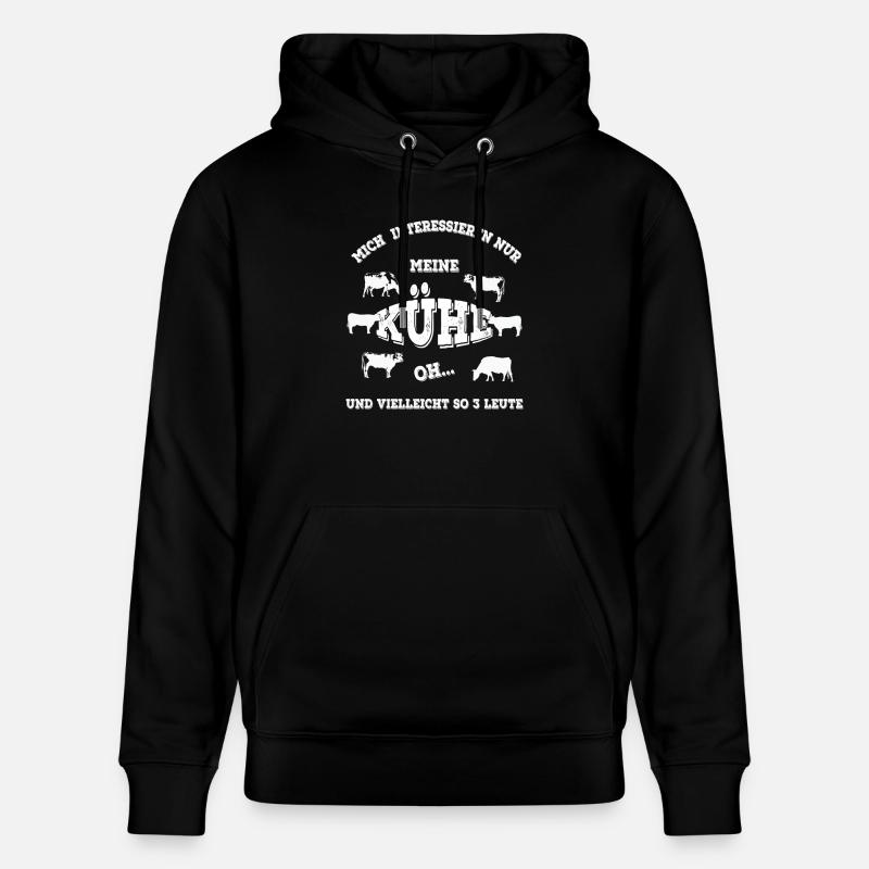 vaches - Sweat à capuche bio CRUISER Stanley/Stella Unisexe - noir