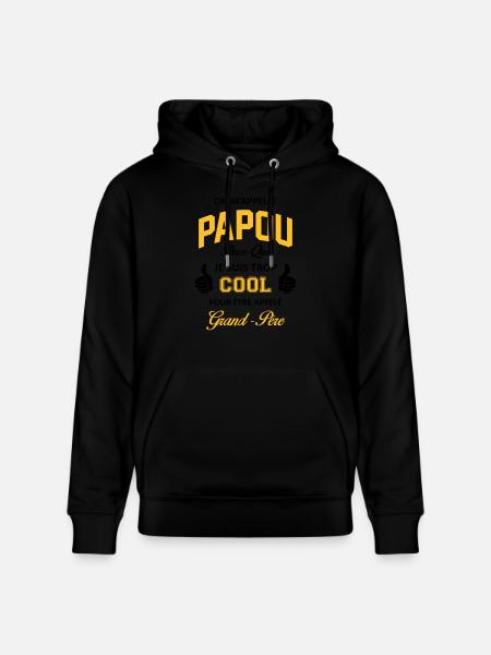 papou2 - Sweat à capuche bio CRUISER Stanley/Stella Unisexe - noir