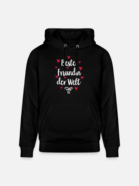 Beste Freundin der Welt - Stanley/Stella Unisex Bio-Hoodie CRUISER  - Schwarz