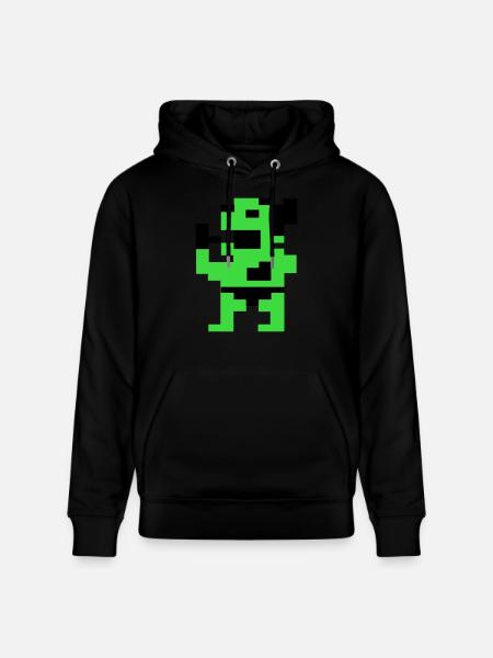 The Fat Green (Pix) - Stanley/Stella CRUISER Unisex Organic Hoodie - black