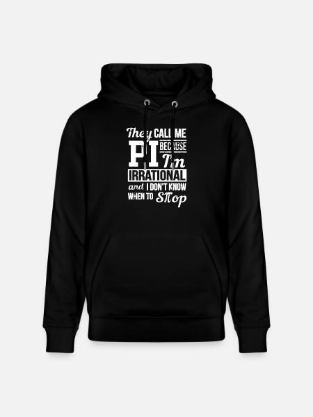 Pi Day T Shirt - Stanley/Stella Unisex Bio-Hoodie CRUISER  - Schwarz