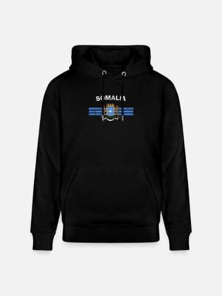 Bandera de Somalilandia Camisa - Somalia Somalia Bandera Alimentación Ciencia & S - Sudadera con capucha ecológica unisex CRUISER de Stanley/Stella - negro