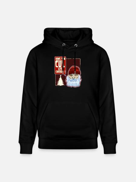 Père Noël crad' - Sweat à capuche bio CRUISER Stanley/Stella Unisexe - noir