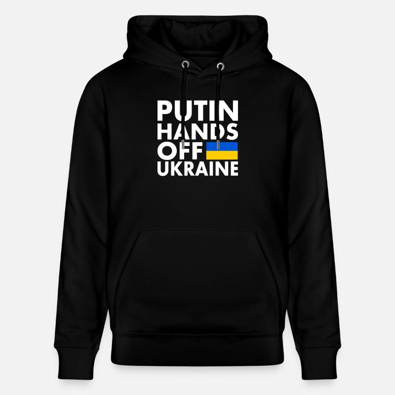 Putin hands off ukraine - Sweat à capuche bio CRUISER Stanley/Stella Unisexe - noir