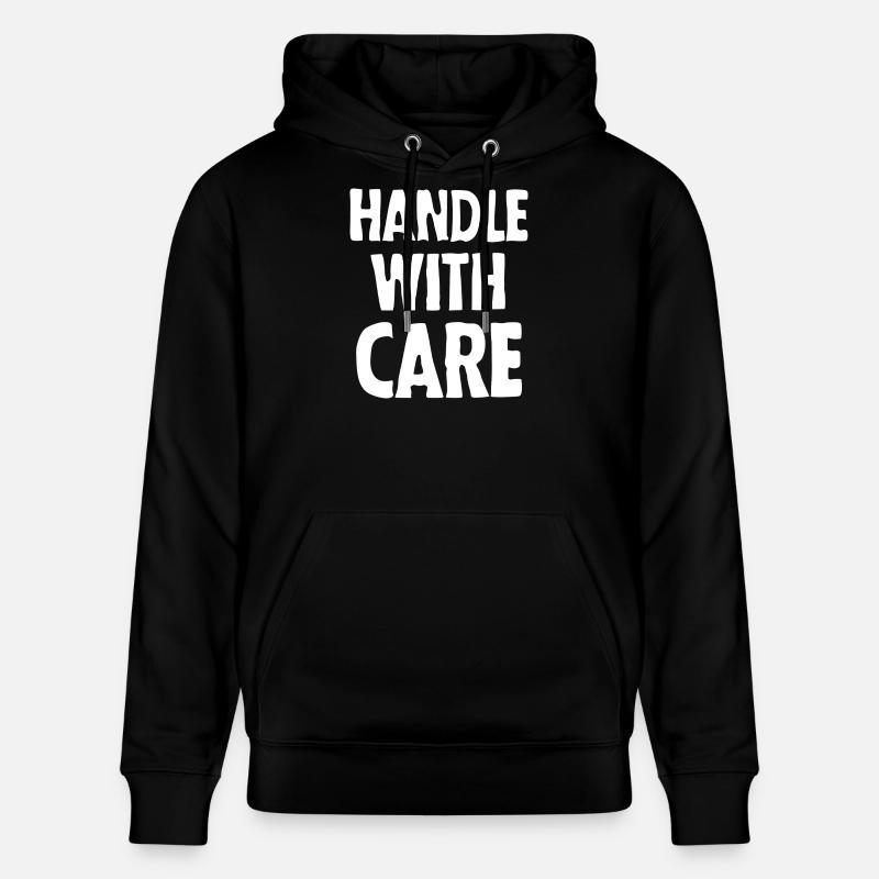 Handle with care (dark) - Stanley/Stella Unisex Bio-Hoodie CRUISER  - Schwarz
