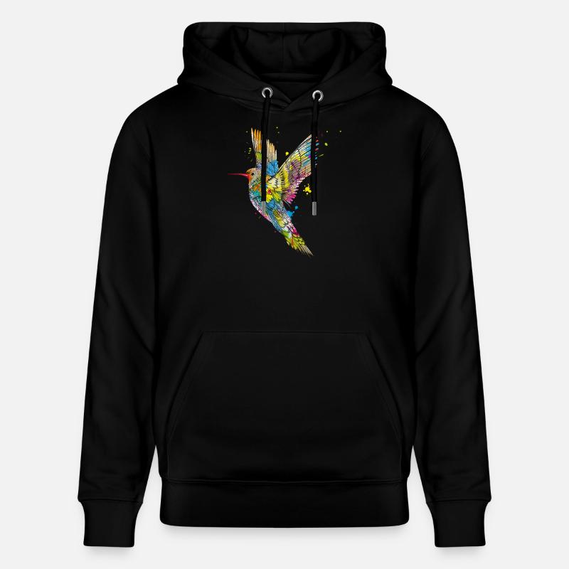 Kolibri Graffiti - Stanley/Stella Unisex Bio-Hoodie CRUISER - Schwarz
