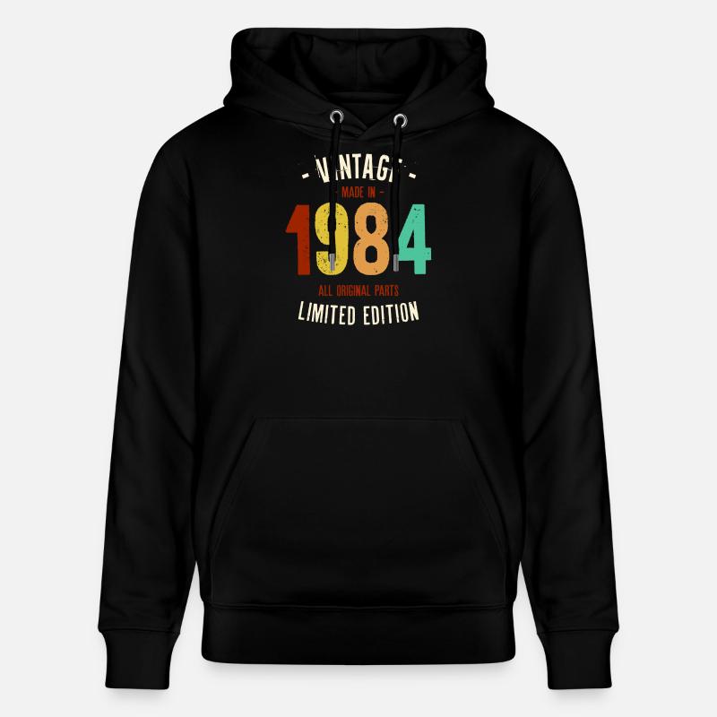 Millésime 1984 Edition Limitée - Sweat à capuche bio CRUISER Stanley/Stella Unisexe - noir