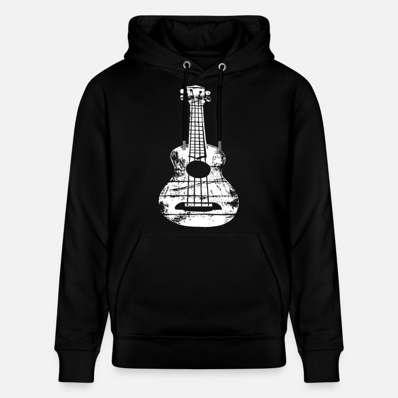 Ukulele Skizze - Stanley/Stella Unisex Bio-Hoodie CRUISER - Schwarz