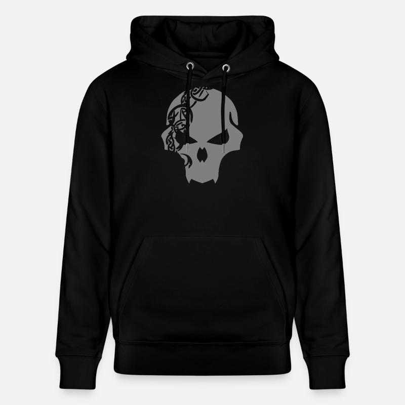 Gothic Schädel mit keltischen Tribal - Stanley/Stella Unisex Bio-Hoodie CRUISER  - Schwarz
