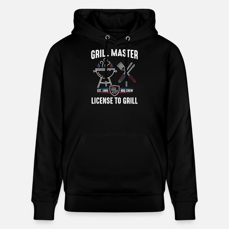 Grill Master Lizenz zum Grill - Stanley/Stella Unisex Bio-Hoodie CRUISER  - Schwarz