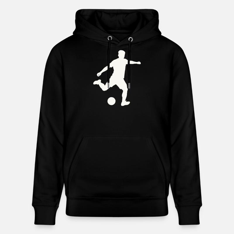 Kicker-Silhouette in Bewegung - Stanley/Stella Unisex Bio-Hoodie CRUISER  - Schwarz