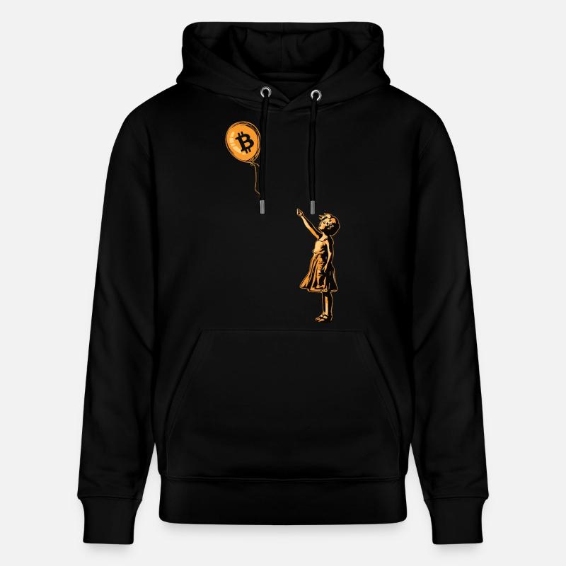 Fille Ballon Bitcoin - Sweat à capuche bio CRUISER Stanley/Stella Unisexe - noir