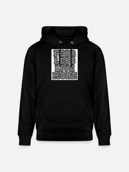 fearlesslivemore - Stanley/Stella Unisex Bio-Hoodie CRUISER  - Schwarz