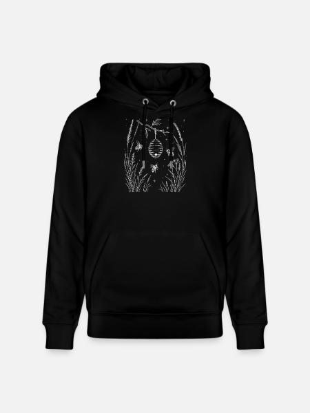 Bees in the grass - Stanley/Stella CRUISER Unisex Organic Hoodie - black