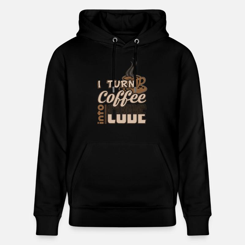 turn coffee into code - Stanley/Stella Unisex Bio-Hoodie CRUISER  - Schwarz