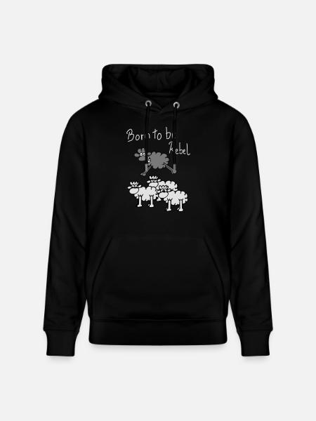 moutons rebelles - Sweat à capuche bio CRUISER Stanley/Stella Unisexe - noir