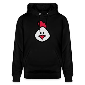 chicken 3c - Stanley/Stella CRUISER Unisex Organic Hoodie - black - Front - Alina (178cm) & Michal (187cm)